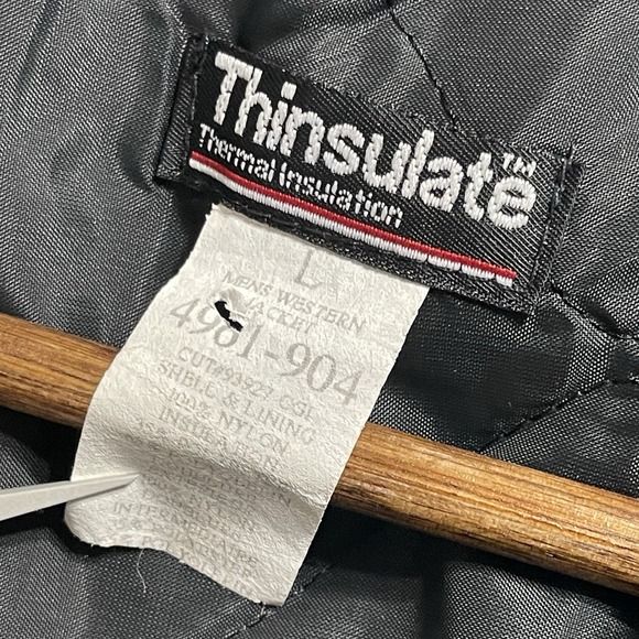 VTG Arctic Cat Western ArcticWear Snowmobile Jacket Thinsulate Coat Mens L Aztec - Picture 4 of 10